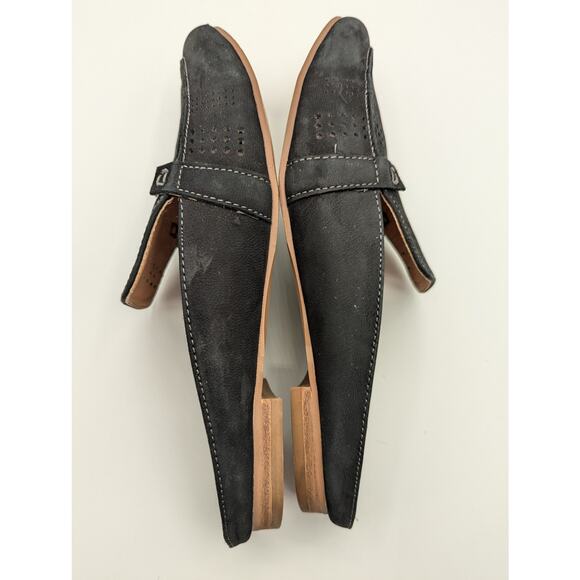 Crown Vintage | Katrine Laser Cut Suede Leather Mule Shoes | Size 8M - Picture 6 of 8